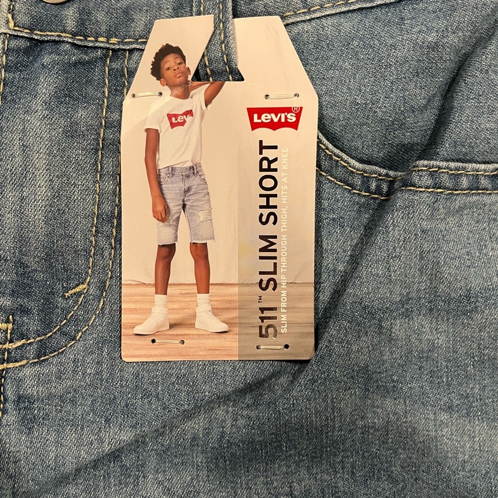 Levi's Youth Light Blue Jean Shorts